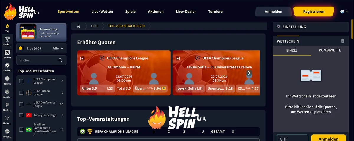 HellSpin Beliebte Casinospiele