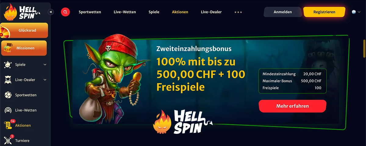HellSpin Lade die App Herunter